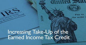 Image of IRS form with text "increasing take-up of the earned income tax credit"