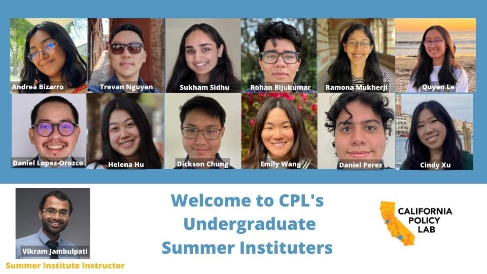 Compilation of 12 headshots and names of new Summer Instituters and their instructor.
