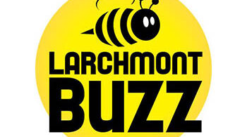 Logo of Larchmont Buzz has a bee over the text saying Larchmont Buzz