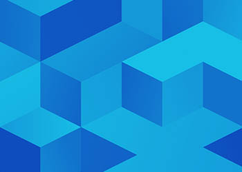 abstract illustration of blue interlocking blocks